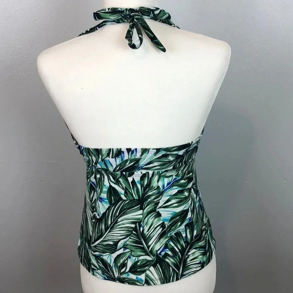 NWT A.N.A Multi Palm Leaf Swimsuit Top Size M - Picture 2 of 7